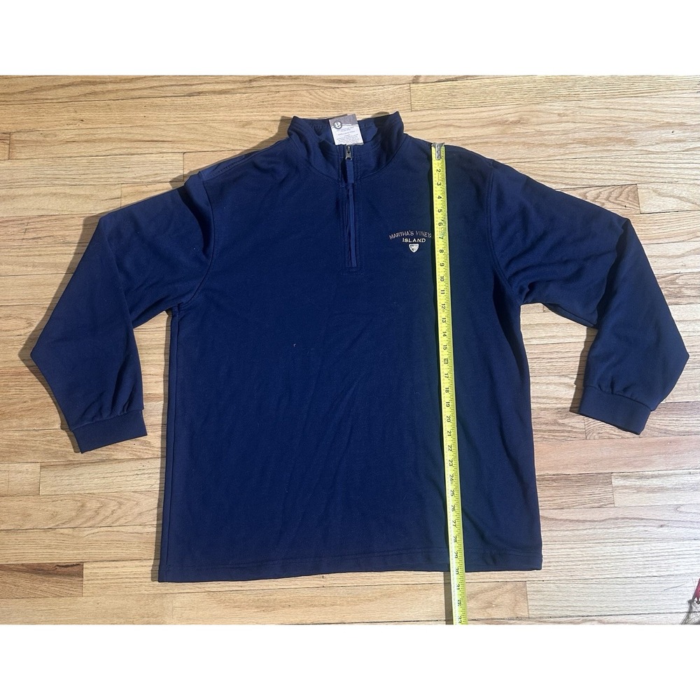 Vintage 90s Martha's Vineyard Sweatshirt Men's Navy 1/4 Zip NWT
